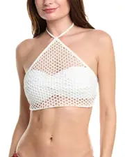 WeWoreWhat Fishnet Crochet Halter Top