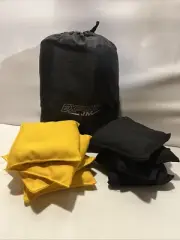 EXSUSS JM Premium Cornhole Bean Bag Set of 8~ 4 Black /4 Yellow