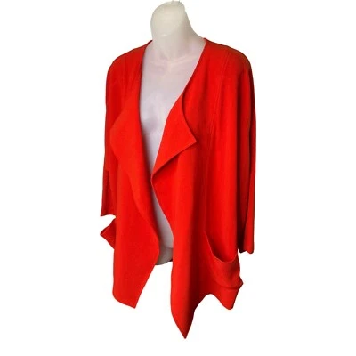 NWT Large Laura Ashley Burnt Orange Waterfall Drape Summer Jacket