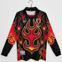 在飛比找蝦皮購物優惠-長袖:1998 賽季日本火焰上衣復古足球球衣 S-XXL 男