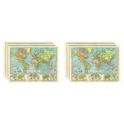 6x Cavallini Paper Poster Prints/Gift Wrap Wall Art Decor 70x50cm Map World 6