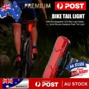 USB Rechargeable LED Bike Light Waterproof Bicycle Rear Tail Light (Red)