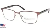 NEW Christopher Maxx BUCKHORN MATTE BROWN EYEGLASSES GLASSES 53-17-140 B38mm