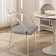 Transparent Ladies Chair, Acrylic Dressing Table Stool, Indoor Backrest Makeup Chair, Small Upholstered Makeup Chair, Modern Style, Unique Home Decorations