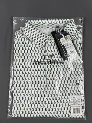 Vineyard Vines Golf Shirt Polo Sankaty Money Maker Print Medium White Green $110