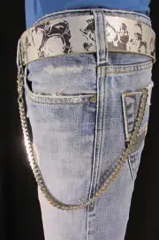 New Men Silver Metal Wallet Chain Fashion Key Thin Motorcycle Rocker Jeans Biker
