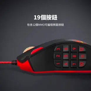 Redragon M901-2 電競遊戲滑鼠(電競滑鼠/遊戲滑鼠/電腦滑鼠/光學滑鼠/電腦周邊推薦) (5.3折)