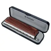 SUZUKI S-64CW Chromatic Harmonica Sirius Series Wooden Cover Model w/ Case New
