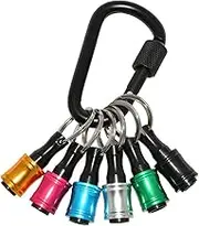 Yotsuba Hex Shank Keychain, 6Pcs 1/4 Hex Screwdriver bits holder keychain, Quick Release Keychain Extension Bar Drill Screw Change