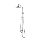 Chrome Gooseneck Shower Set 200Mm Shower Head 5 Mode Handheld Head
