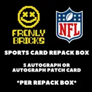 SPORTS CARD REPACK BOX - NFL - 5 Cards AUTO/AUTO PATCH