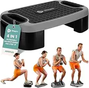 4-In-1 Aerobic Balance Board and Step Up Exercise Platform - Adjustable Multifunctional Balance Board Slant Board, Steppers for Exercise - Home Workout Non Slip Stepper Platform For Balance