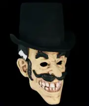 Specter Studios Old Time Movie Villain With Hat Halloween Mask