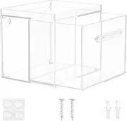 Acrylic Tissue Box Holder,Face Towel Organizer,Facial Towel Holder,Face Towel Container Box,Face Towel Storage Box,Clear Face Cloth Holder for Makeup and Toiletry Organization