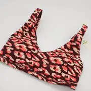 OFFLINE by Aerie Sports Bra Womens XS Goals Plunge Maplewood Leopard Print XS