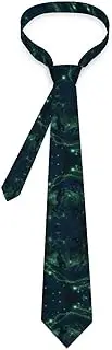 [HJKBCV] Glow in The Dark Men's Tie Classic Jacquard Neck Ties Plaid Checkered Tie Neckties Handkerchief Business Tie for Wedding Party, Style, One Size, Style, One Size