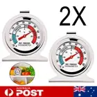 2x Stainless Steel Fridge Thermometer Large Dial Kitchen Food Temperature Gauges