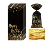 100Pcs Happy Birthday Bags Small Treat Bags Party Candy Bags, Gift Bags For Kids Birthday Party Supplies