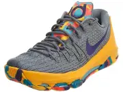 NIKE KD "Kevin Durant" 8 Men's Basketball Shoe (749375-033) Grey/Citrus Sz 7.5