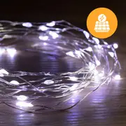 Solar + USB 200 LED Dual Use Wire Lights – 19.9m, available in 3 Colors