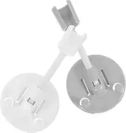 Generic 2pcs Adjustable Showerhead Bracket Removable No Drill Suction Cup Holder for Bathroom Antislip Design Easy Installation Sturdy Plastic Grey