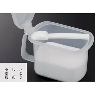 日本 INOMATA 調味料盒 附湯匙 附標籤 調味盒 鹽巴盒 味精盒 料理保鮮收納盒