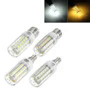 E27 E14 7W SMD5730 48LEDs 500LM Pure White Warm White Corn Light Bulb AC110V AC220V E14 110V WHITE