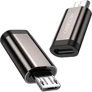 MOSWAG Micro to USB C Adapter (2 Pack) Micro to USB C Female Adapter, USB C to Mciro Adapter for Samsung Galaxy S7 Edge, S6, Nexus 5, Nexus 6