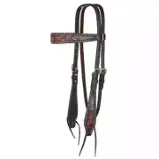 Circle Y Headstall Browband Dark Flash Arizona Flower