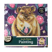 Krafters Korner Jewels & Gem Painting Canvas Quokka Creative Kids Craft Set 6+