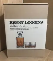 Kenny Loggins - Whiskey Decanter and Set of 2 Glasses w/ Wooden Case **