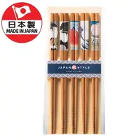 在飛比找momo購物網優惠-【DAIDOKORO】日本製頂級天然竹筷子5雙入 彩色日式和