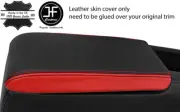 BLACK & RED 2 TONE LEATHER ARMREST COVER FITS NISSAN S14 SILVA 200SX 94-98 (for: Nissan)