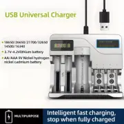 7 Slot Battery Charger USB Charging 1.2V AA 9V Ni-MH/Li-ion Battery Rechargeable