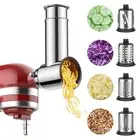 Stainless Steel Slicer Shredder & Cheese Grater Attachment for Kitchenaid Stn...