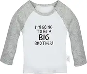 [iDzn] I'm Going to be a Big Brother Funny Slogan Tshirt, Infant Baby T-Shirt, Newborn Tops, 0-24Months Kids Graphic Tees, Toddler Cotton Clothes
