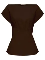 Marle | Aida Top in Chocolate | The UNDONE