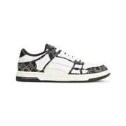 [Amiri] Amiri-Black Cow Leather Quad Skeleton Sneakers-Uomo 41 IT