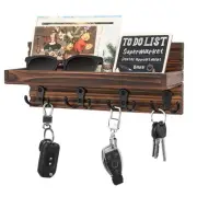 Key Holder for Wall, Chalkboard, Wall Mounted Mail Organizer, Decorative Rack...