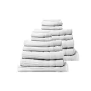 Royal Comfort Eden Towel Set 600GSM Absorbent 16 Piece White