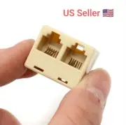 1 to 2 Female RJ11 Telephone 6P4C Phone Jack Line Splitter Adapter Connector New
