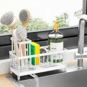 Sponge Holder for Kitchen Sink, Sink Caddy with High Brush Holder, Organzier ...
