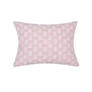 Dusty Pink With White Flowers And Microgel Feather-Like Insert Pillow