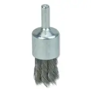 Knot Wire End Brush, Steel Bristles, 3/4 in Brush dia x 0.014 in Wire, 25000