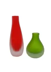 October Hill Ellipse Frosted Vase Vintage Retired Home Decor