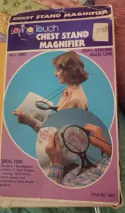 Loving Touch Chest Stand Magnifier 4 1/2 Lens Genuine Glass Lens