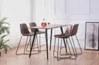 LARKIN 5 PIECE BAR SET/ BAR TABLE 140CM/4 STANWELL BROWN BAR STOOLS
