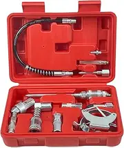 Grease Gun Accessory Set Universal Grease Lubrication Accessory Kit Grease Gun Couplers with Carrying Case