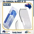 10X SCALPEL BLADES STAINLESS STEEL STERILE SUITABLE FOR SURGICAL STEEL HANDLE# 4