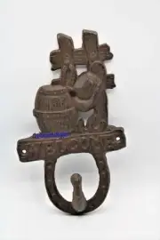 Cast Iron Western Welcome Hook Rustic Ranch Barn Country Set of 2